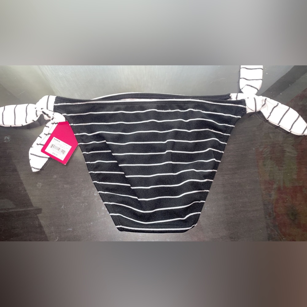 The brand is SO. size medium black and white bikini bottoms!